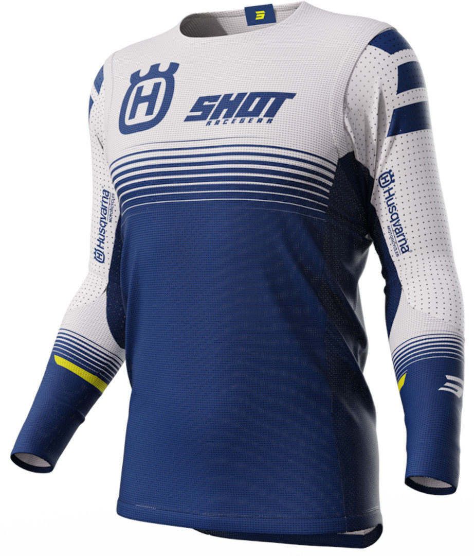 Shot Aerolite Husqvarna Limited Edition Motocross Jersey, white-blue, Size XS, white-blue, Size XS
