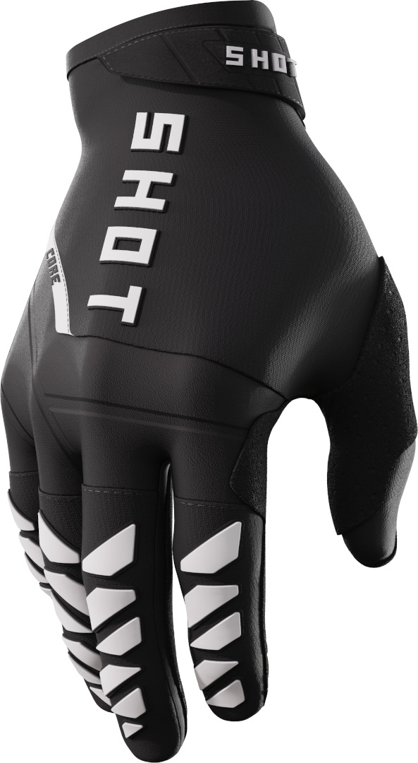 Shot Core Motocross Gloves, black-white, Size S M, black-white, Size S M