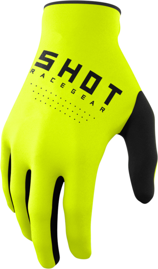 Shot Raw Motocross Gloves, yellow, Size S M, yellow, Size S M