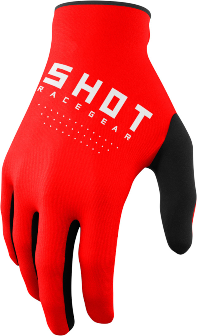 Shot Raw Motocross Gloves, red, Size S M, red, Size S M
