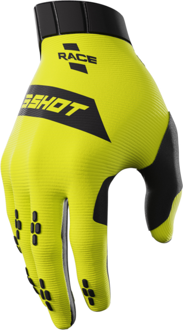 Shot Race Motocross Gloves, yellow, Size S M, yellow, Size S M