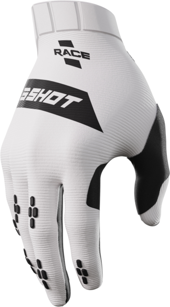 Shot Race Motocross Gloves, black-white, Size S, black-white, Size S