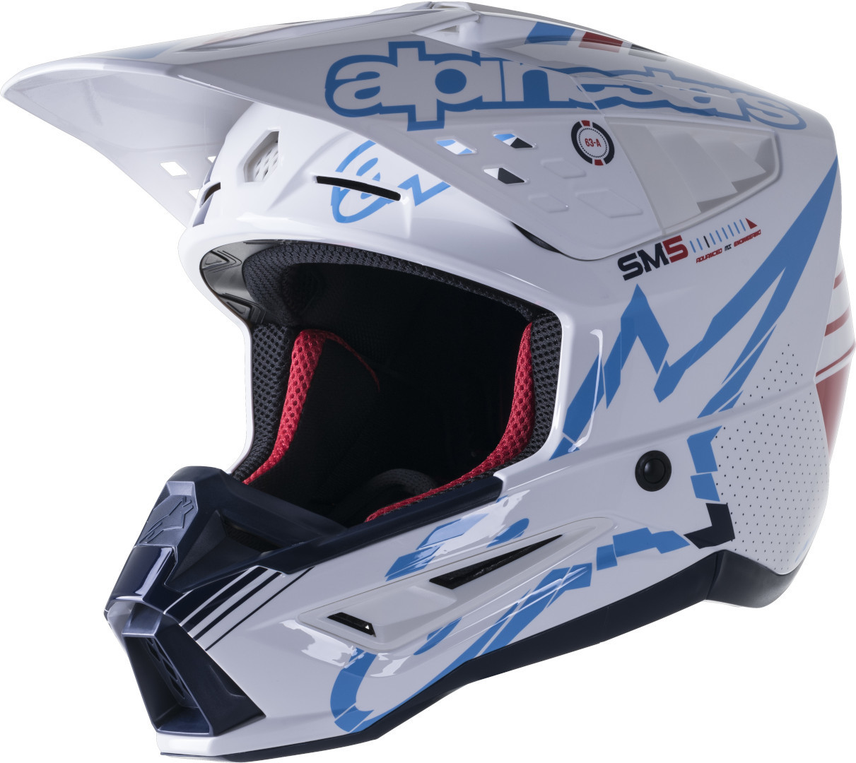 Alpinestars S-M5 Action Motocross Helmet, grey-silver, Size XS, XS Grey Silver unisex