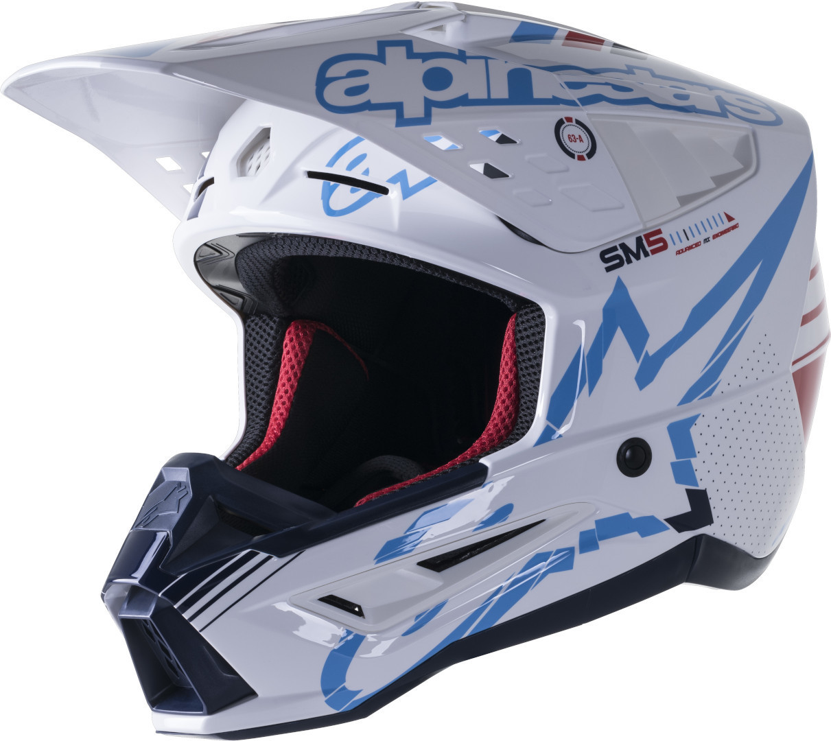 Alpinestars S-M5 Action Motocross Helm, grau-silber, Größe XL, grau-silber, Größe XL