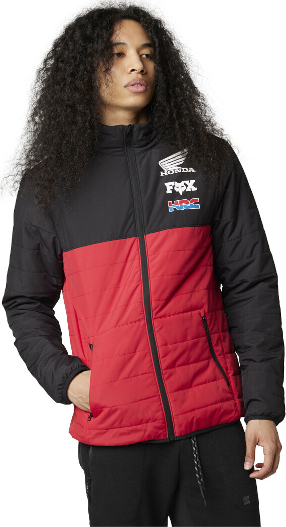 Image of FOX Honda Howell Puffy Giacca, nero-rosso, dimensione 2XL
