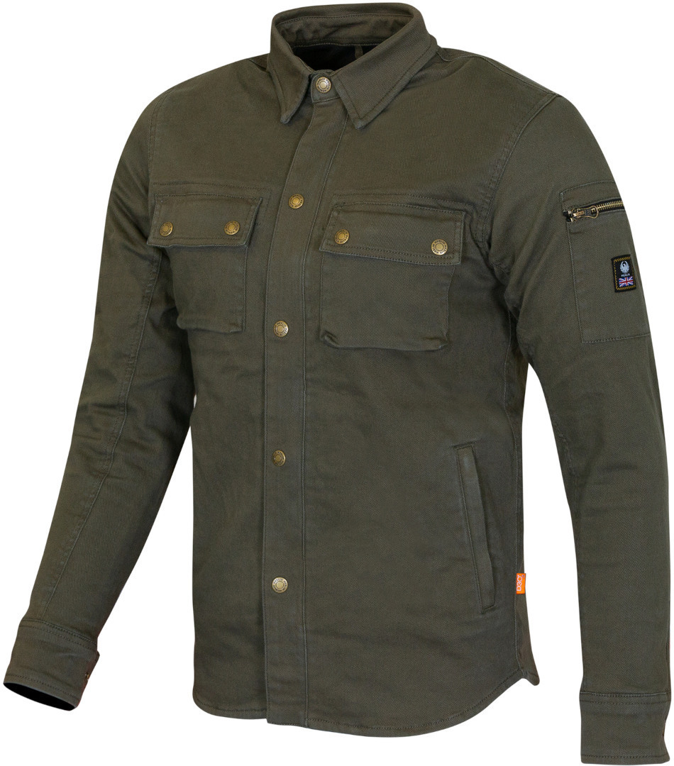 Merlin Brody D3O Single Layer Motorcycle Shirt, green-brown, Size S, green-brown, Size S