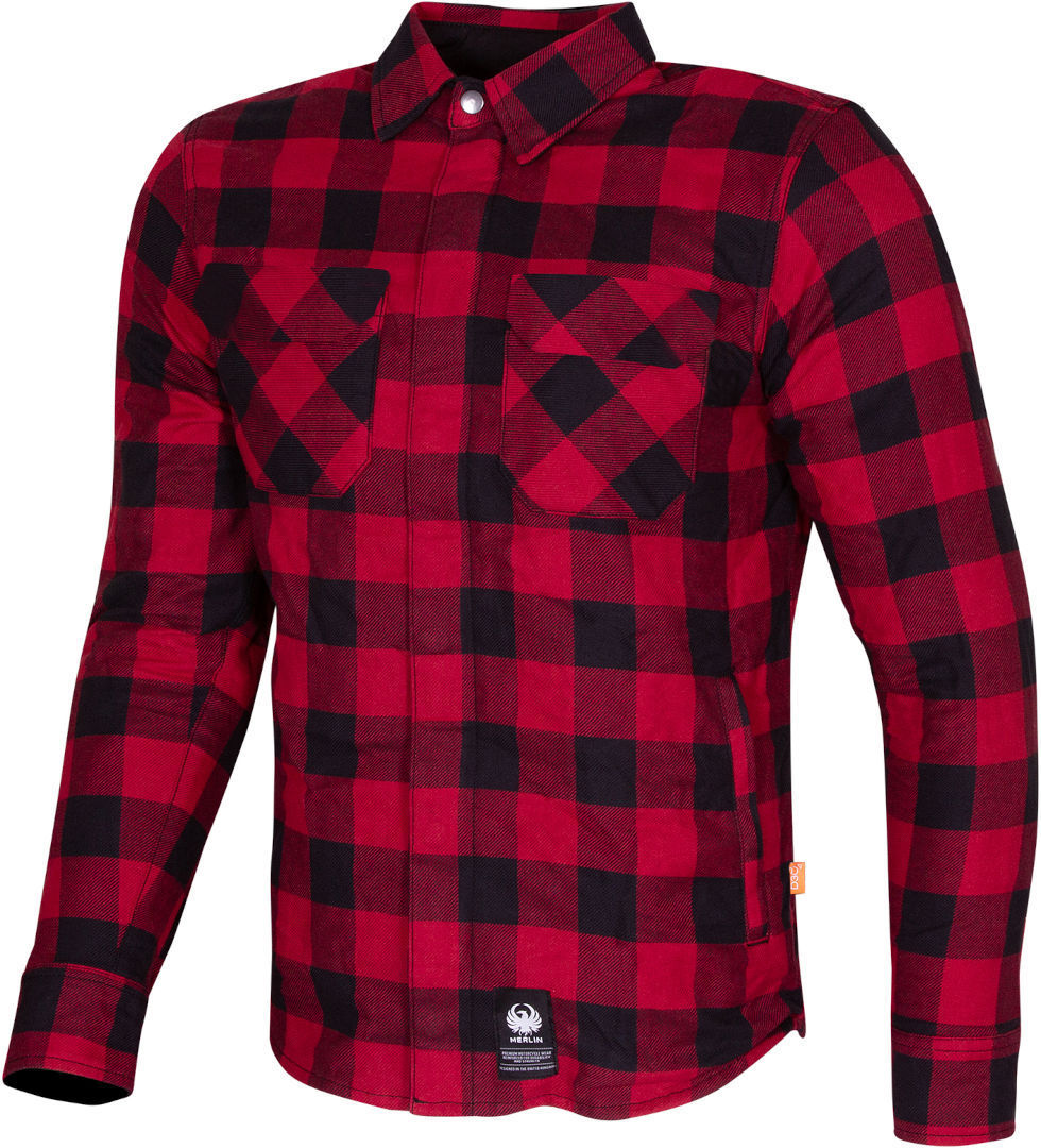 Merlin Sherbrook D30 Single Layer Motorcycle Shirt, black-red, Size S, black-red, Size S