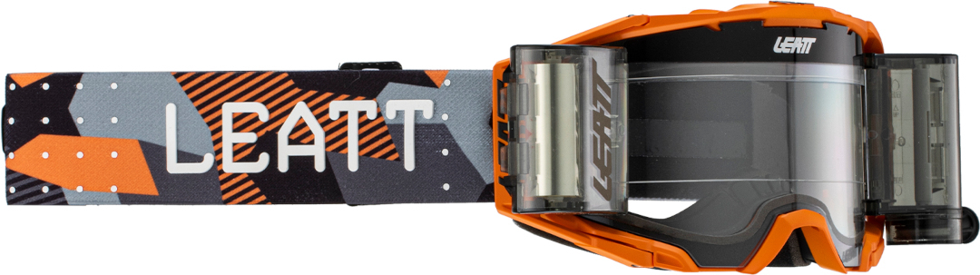 Leatt Velocity 6.5 Camo Roll-Off Motocross Goggles, black-orange, black-orange, Size One Size