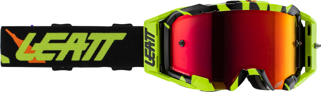 Leatt Velocity 5.5 Iriz Tiger Motocross Goggles, black-yellow, black-yellow, Size One Size