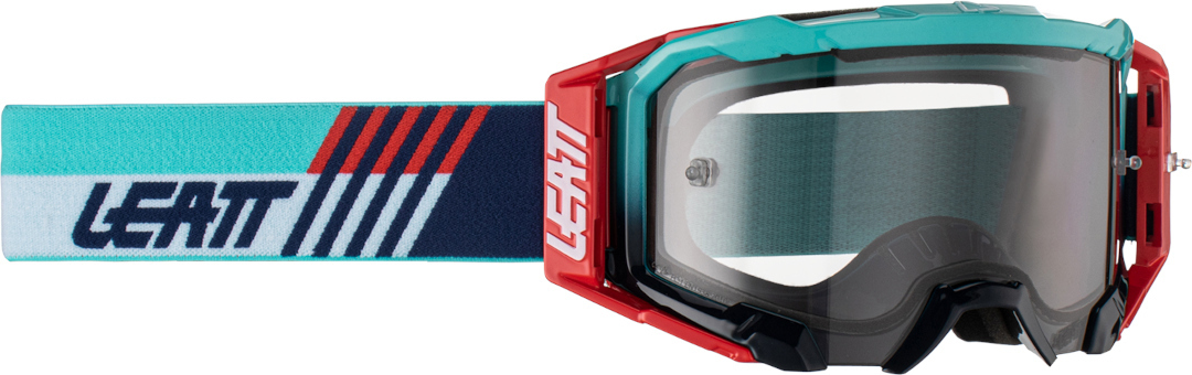 Leatt Velocity 5.5 Aqua Light Lunettes de motocross, rouge-bleu pour Hommes