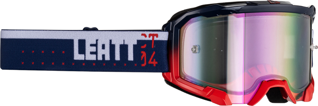 Leatt Velocity 4.5 Iriz CT Lunettes de motocross, rose-bleu pour Hommes