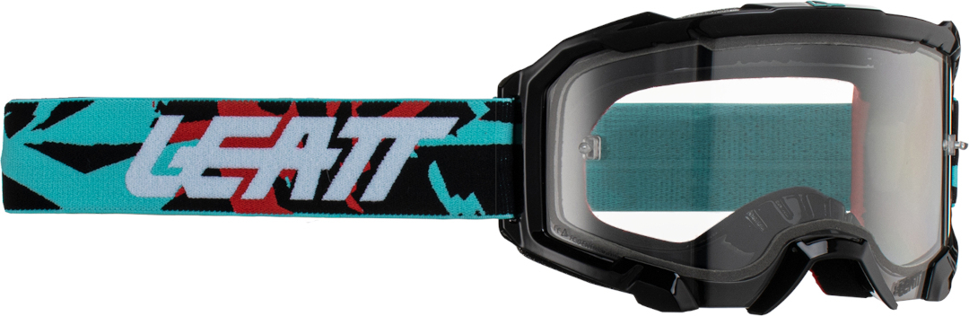 Leatt Velocity 4.5 Zebra Motocross Goggles, black-blue, black-blue, Size One Size
