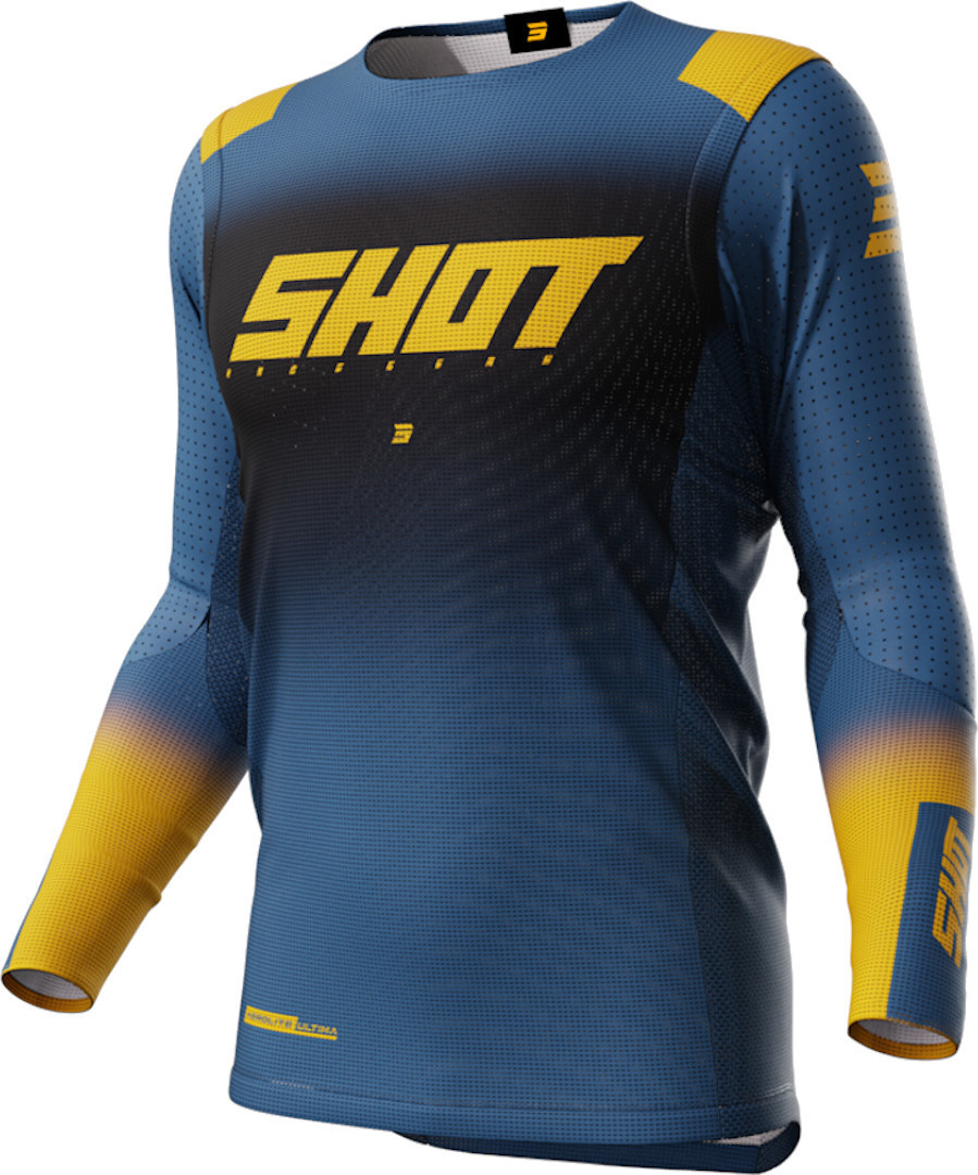 Shot Aerolite Ultima Motocross Jersey, blue-yellow, Size S, blue-yellow, Size S