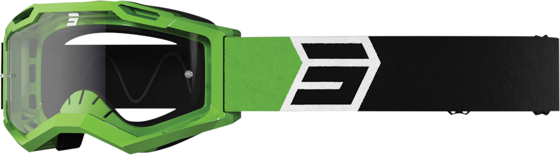 Shot Assault 2.0 Solar Motocross Goggles, black-green for Men-image-452255057