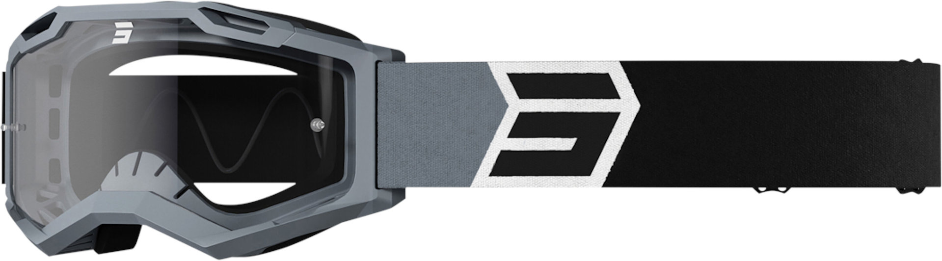 Shot Assault 2.0 Solar Motocross Goggles, black-grey, black-grey, Size One Size