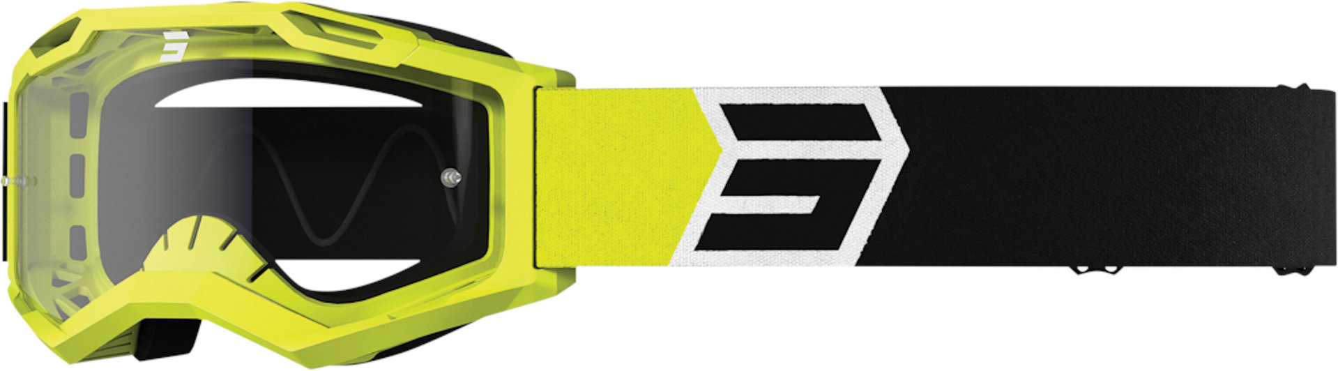 Shot Assault 2.0 Solar Motocross Goggles, black-yellow, black-yellow, Size One Size