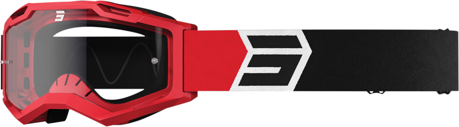 Shot Assault 2.0 Solar Motocross Goggles, black-red, black-red, Size One Size