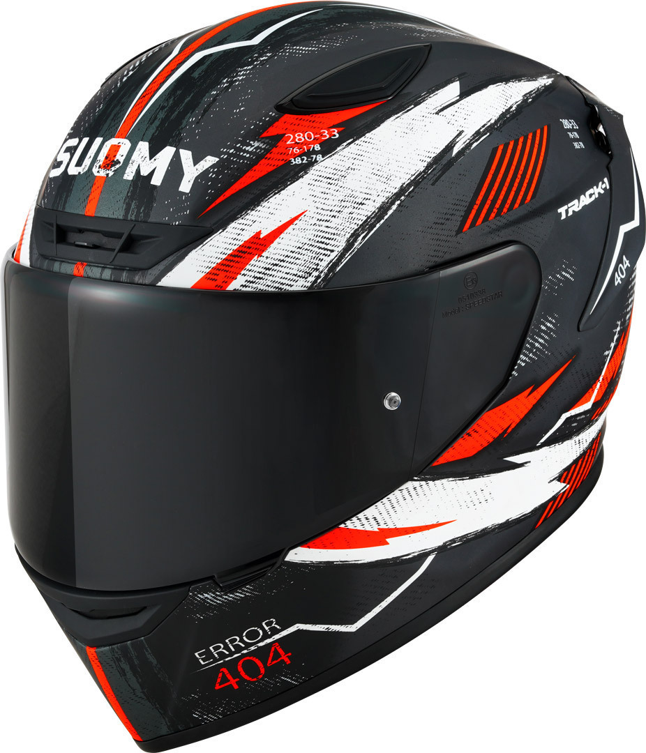 Suomy Track-1 404 2023 Helmet, black-grey-red, Size XS, black-grey-red, Size XS