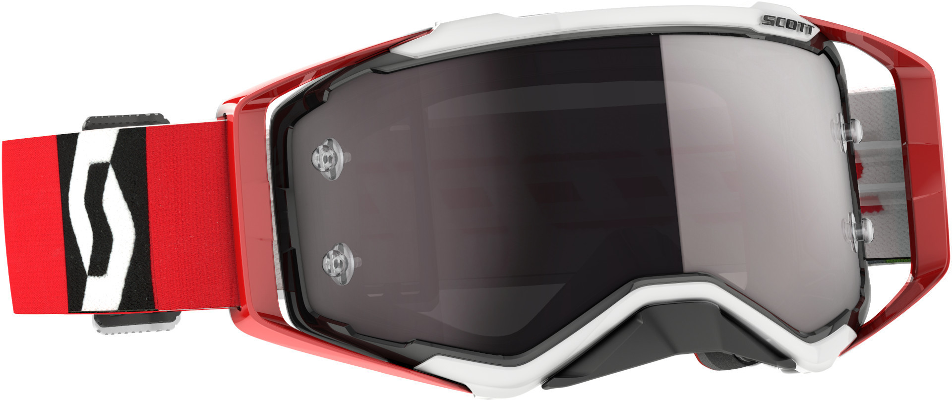 Scott Prospect Chrome 2023 Motocross Goggles, black-red, black-red, Size One Size