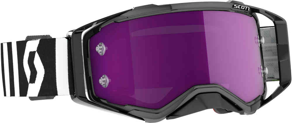 Scott Prospect Chrome Racing Lunettes de motocross noir / blanc