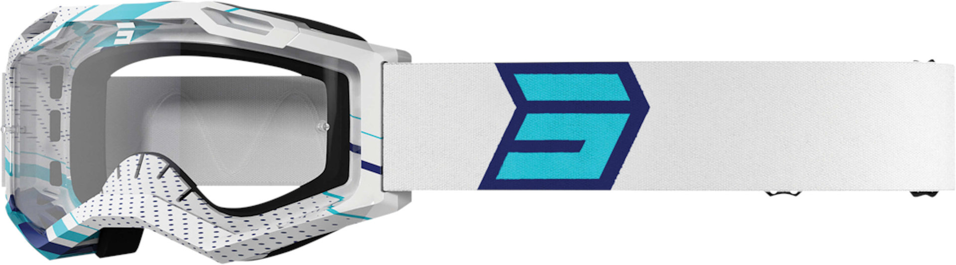 Image of Shot Assault 2.0 Drop Occhiali da motocross, bianco-blu