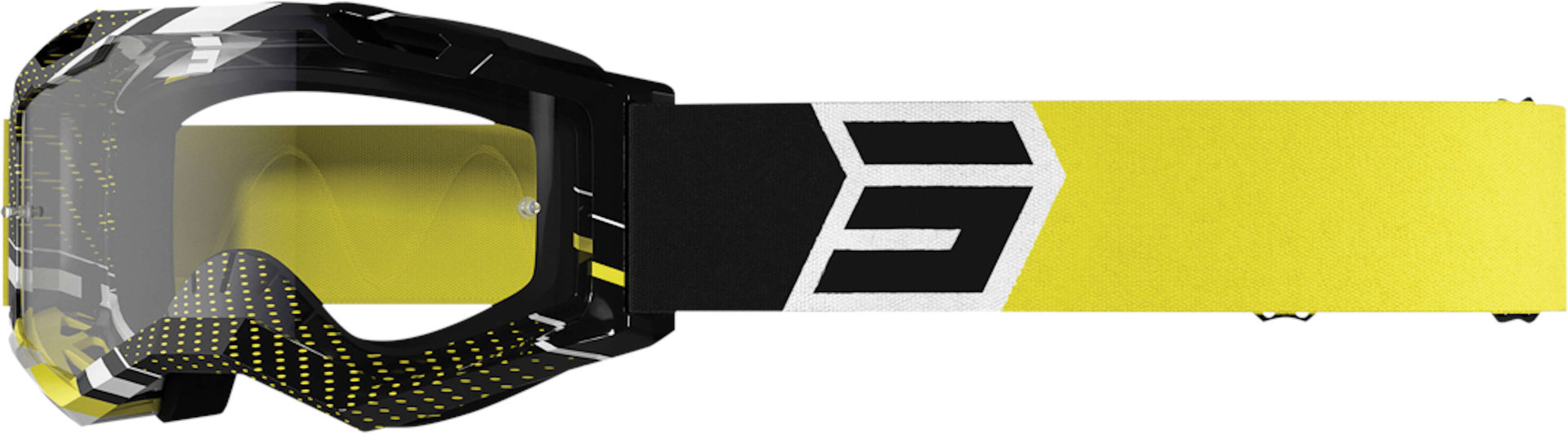 Shot Assault 2.0 Drop Motocross Goggles, black-yellow, black-yellow, Size One Size