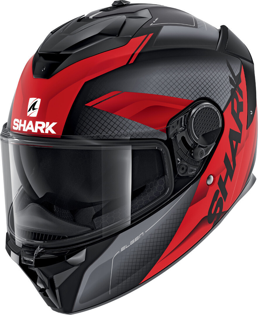Shark Spartan GT Elgen Micro Helmet, black-red, Size XS, black-red, Size XS
