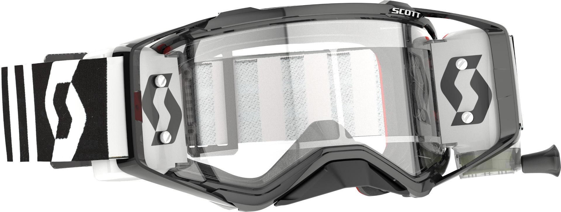 Scott Prospect WFS Racing Black/White Motocross Goggles, clear, clear, Size One Size