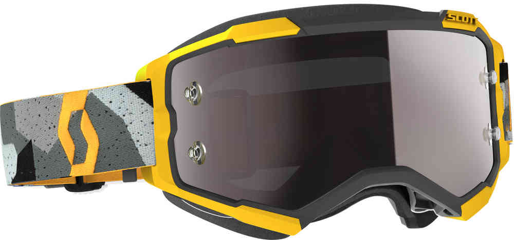 Scott Fury Chrome Camo Grijs/Gele Motorcross bril