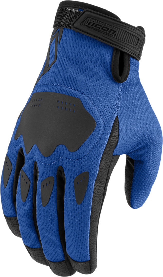 Icon Hooligan CE Motorcycle Gloves, blue, Size S, blue, Size S