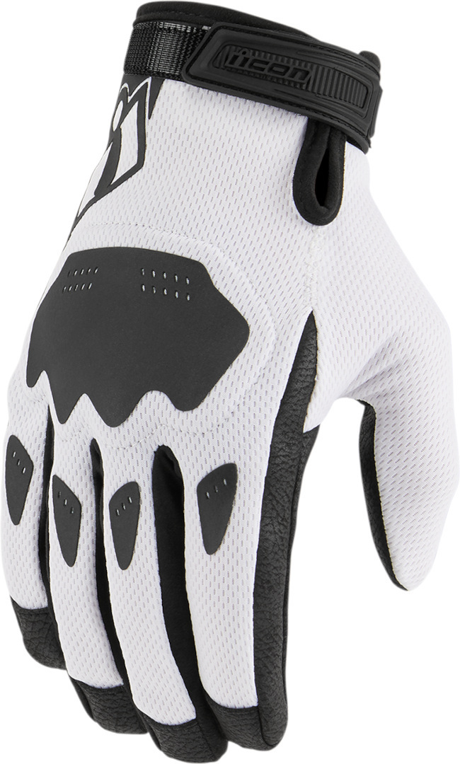 Icon Hooligan CE Motorcycle Gloves, white, Size S, white, Size S