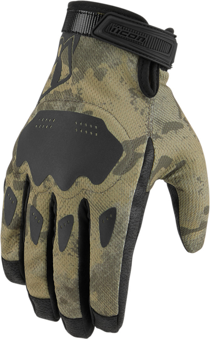 Icon Hooligan CE Motorcycle Gloves, green, Size S, green, Size S