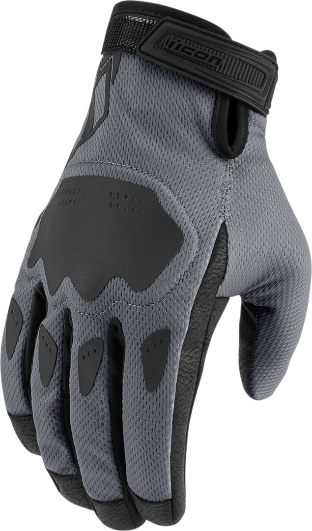 Icon Hooligan CE Motorcycle Gloves, grey, Size S, grey, Size S