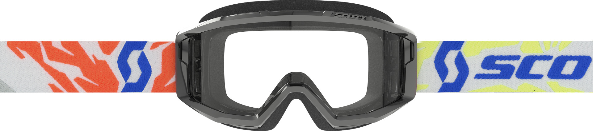 Side view of Scott Primal Youth Motocross Goggles, black