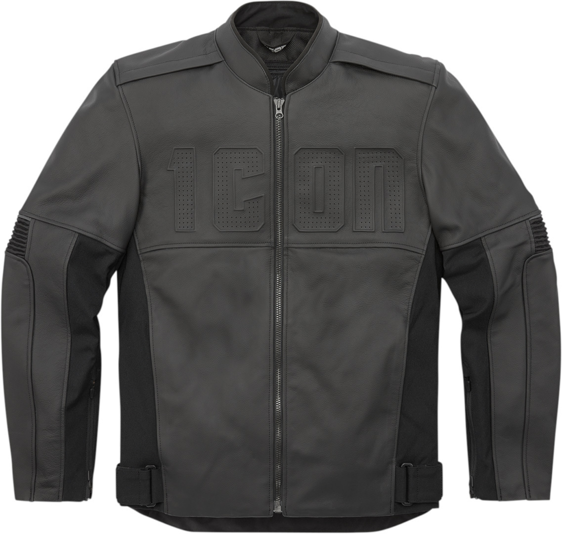 Icon Motorhead3 Motorrad Leder-/Textiljacke, schwarz, Größe M, schwarz, Größe M