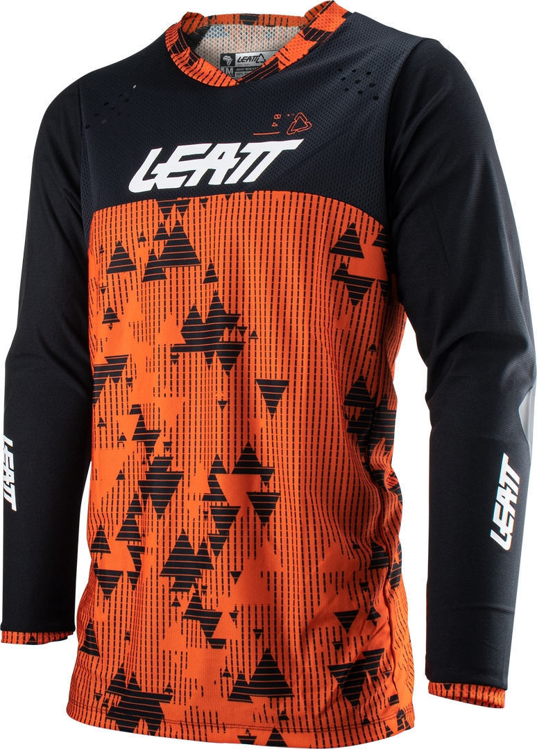 Leatt 4.5 Enduro Digital Motocross Jersey, black-orange, Size S, black-orange, Size S