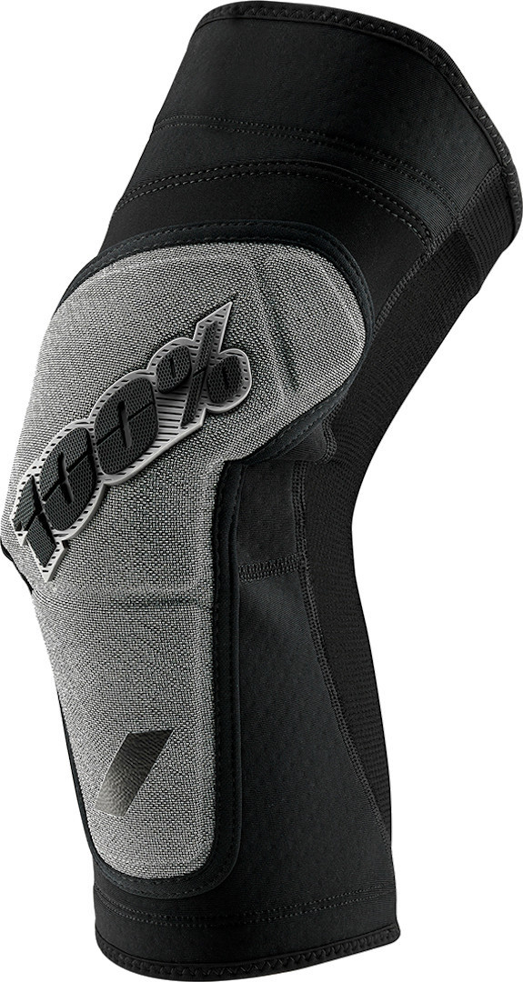 100% Ridecamp Bicycle Knee Protectors, black-grey, Size S, black-grey, Size S