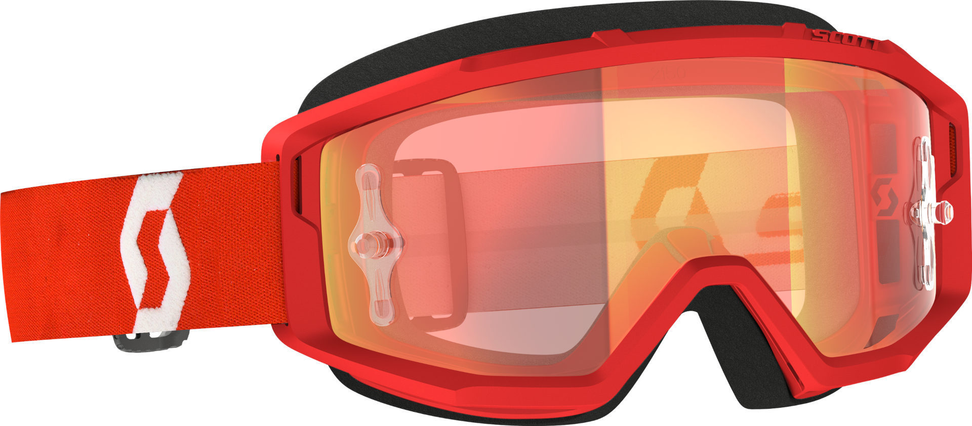 Scott Primal Motocross Goggles, white-red, white-red, Size One Size