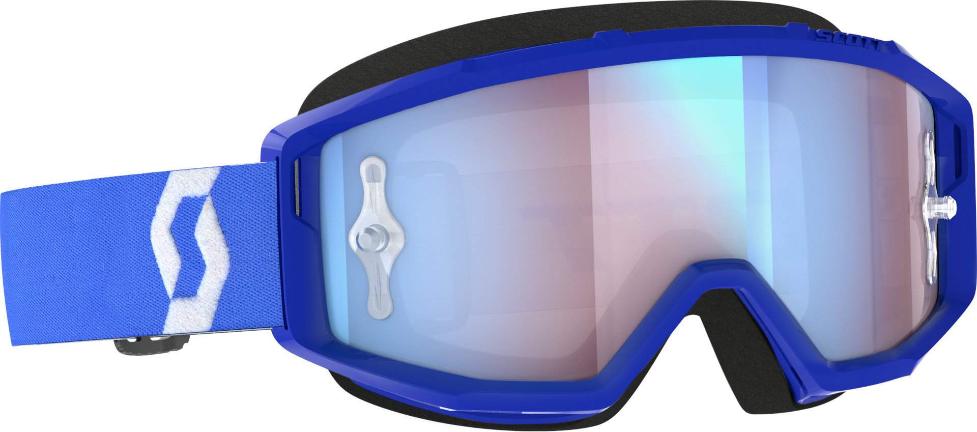 Scott Primal Motocross Goggles, white-blue, white-blue, Size One Size