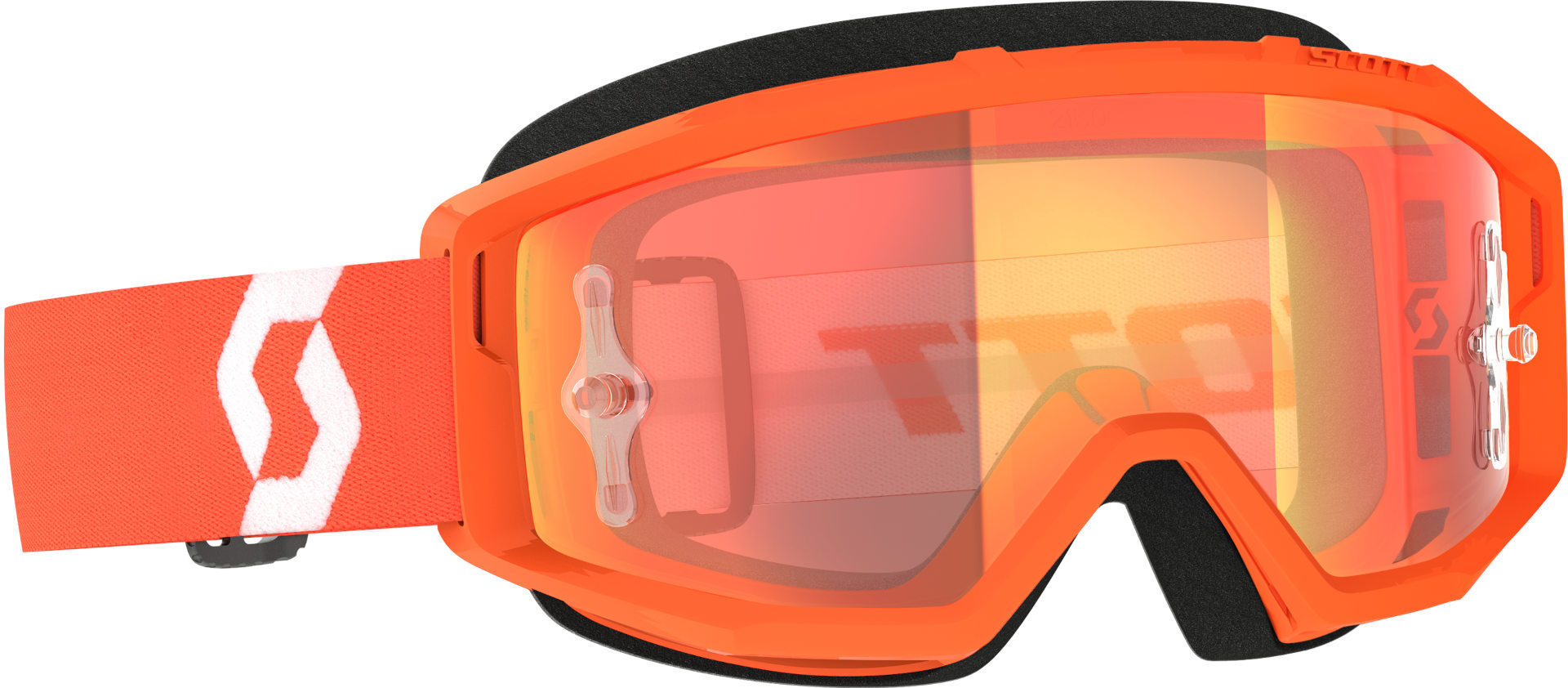 Scott Primal Motocross Goggles, white-orange, white-orange, Size One Size