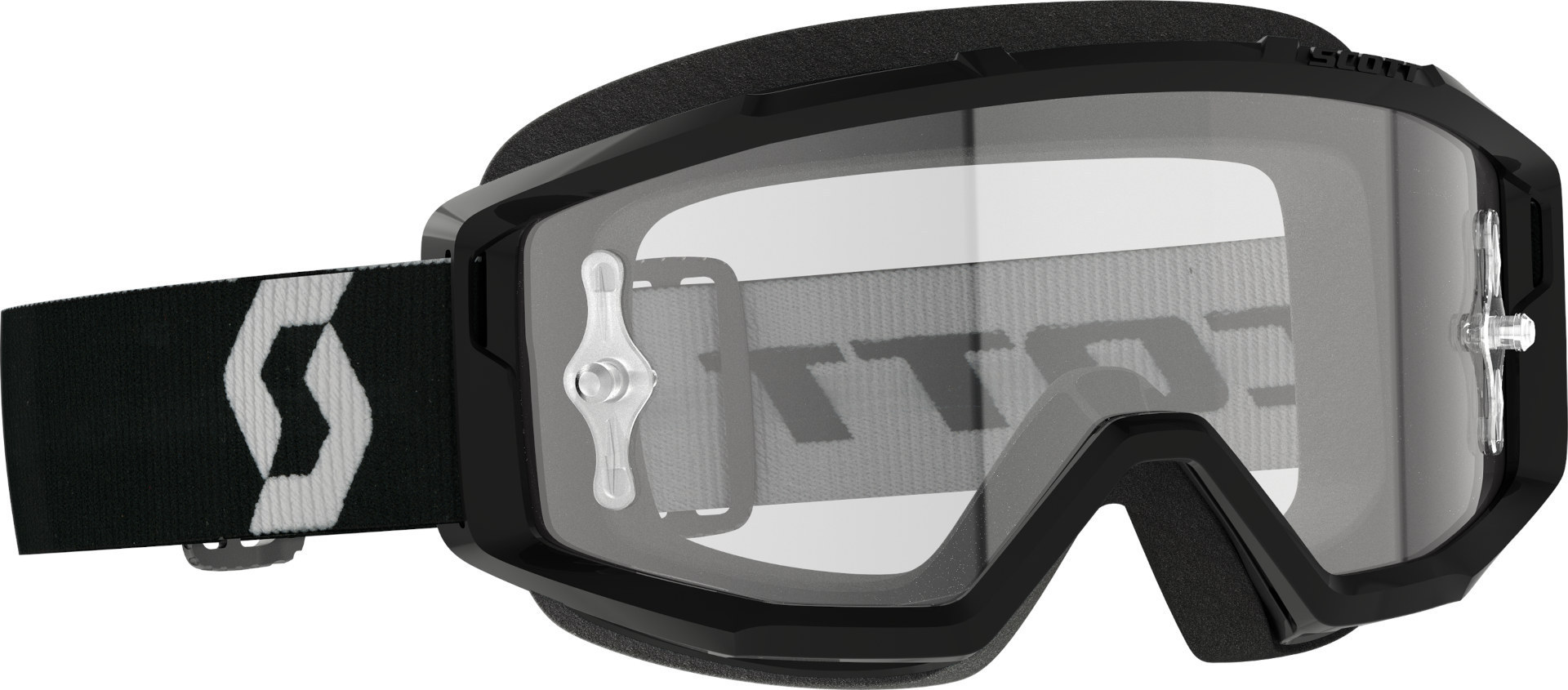 Scott Primal Clear Motocross Goggles, black-white, black-white, Size One Size