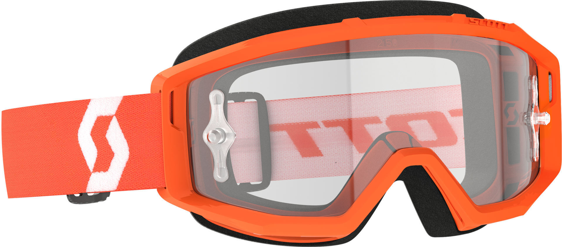 Scott Primal Clear Motocross Goggles, white-orange, white-orange, Size One Size