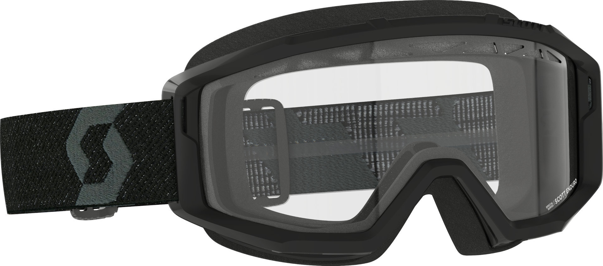 Scott Primal Enduro Clear Black Motocross Goggles, clear, Size One Size