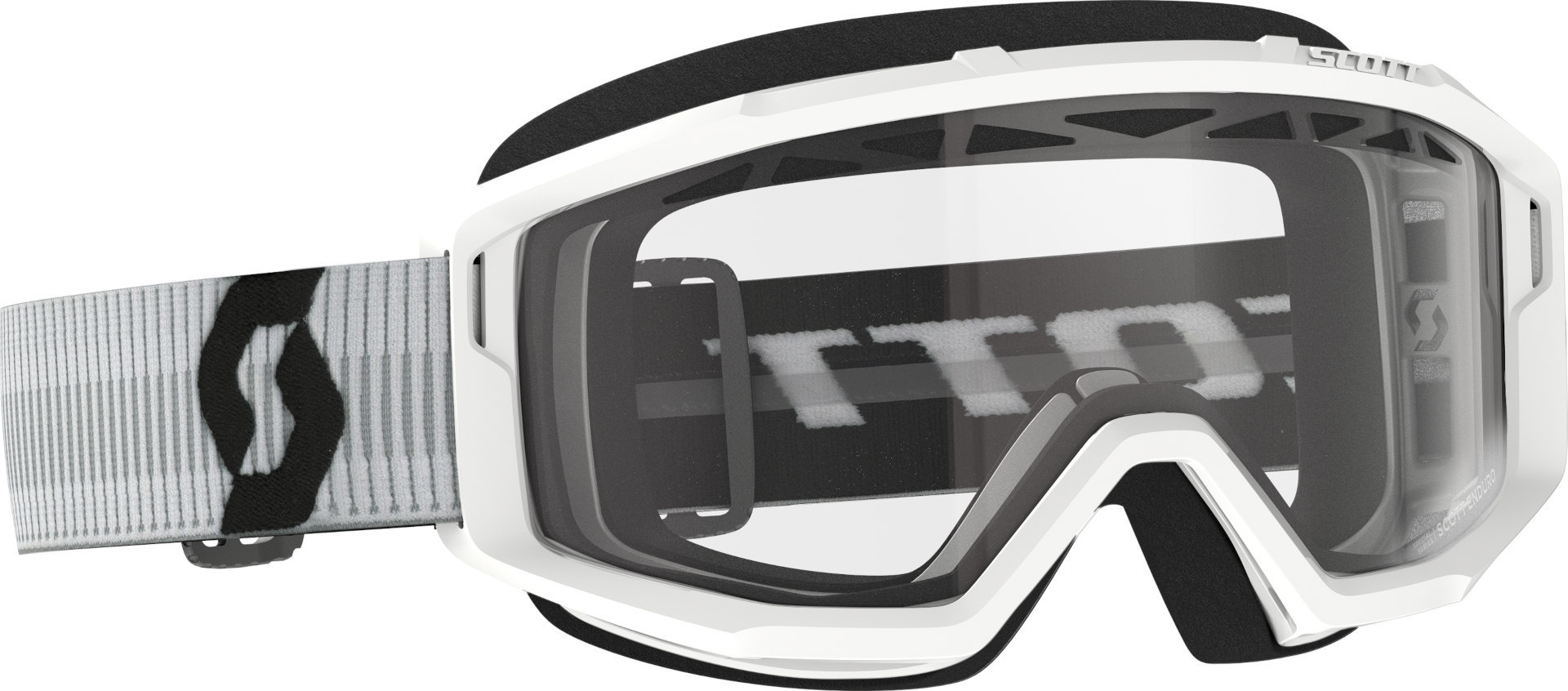 Scott Primal Enduro Clear White Motocross Goggles, clear, Size One Size