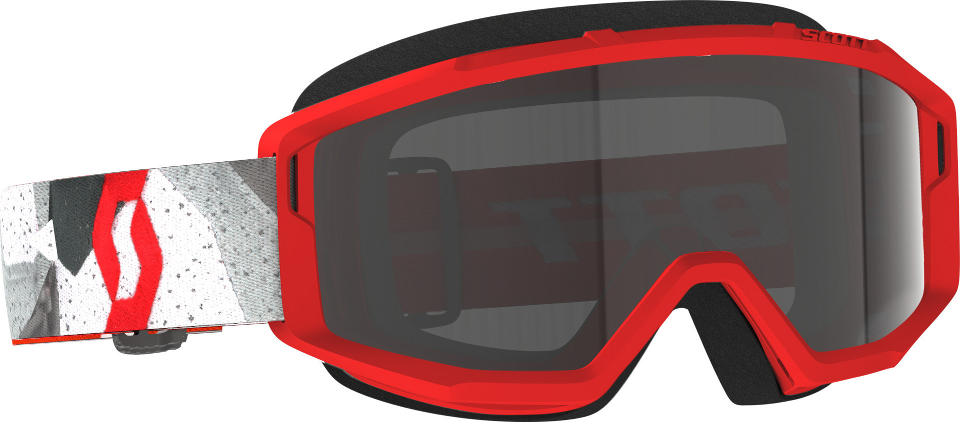 Scott Primal Sand Dust Camo White/Red Motocross Goggles, white-red, white-red, Size One Size