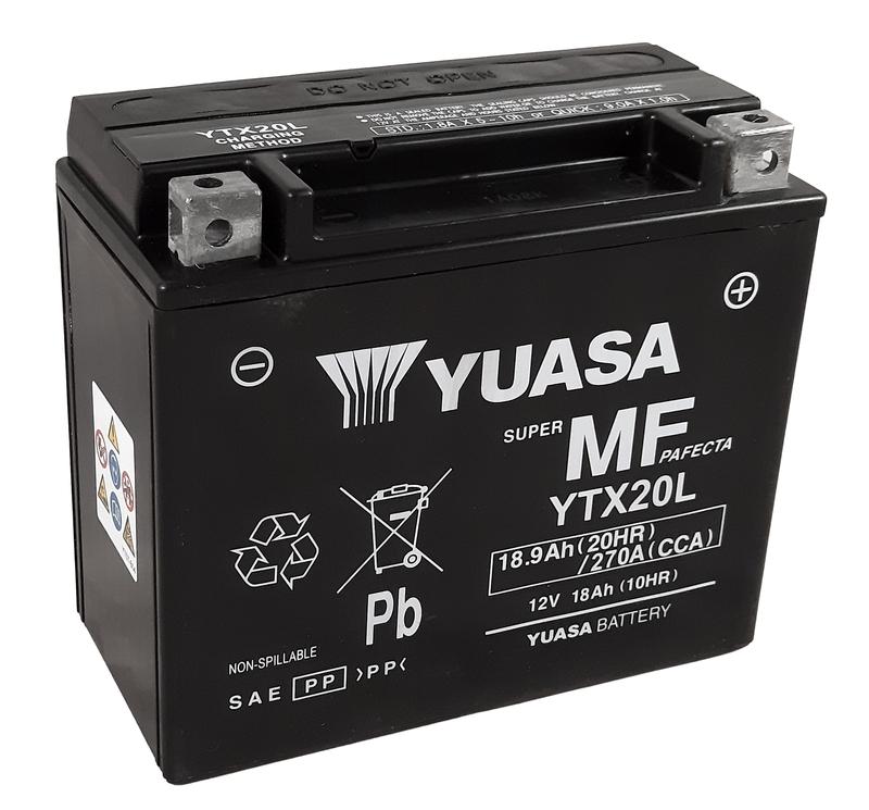 YUASA YuaSA Batteria YUASA W/C Attivata in fabbrica senza manutenzione - YTX20L FA Batteria esente da manutenzione