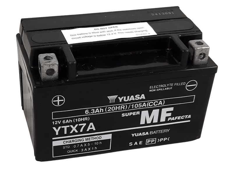YUASA YUASA batteri YUASA M/C Vedligeholdelsesfri fabrik aktiveret - YTX7A FA Vedligeholdelsesfrit batteri