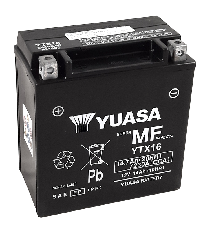 Image of YUASA YUASA Fabbrica di batterie YUASA esente da manutenzione -YTX16 FA Batteria esente da manutenzione