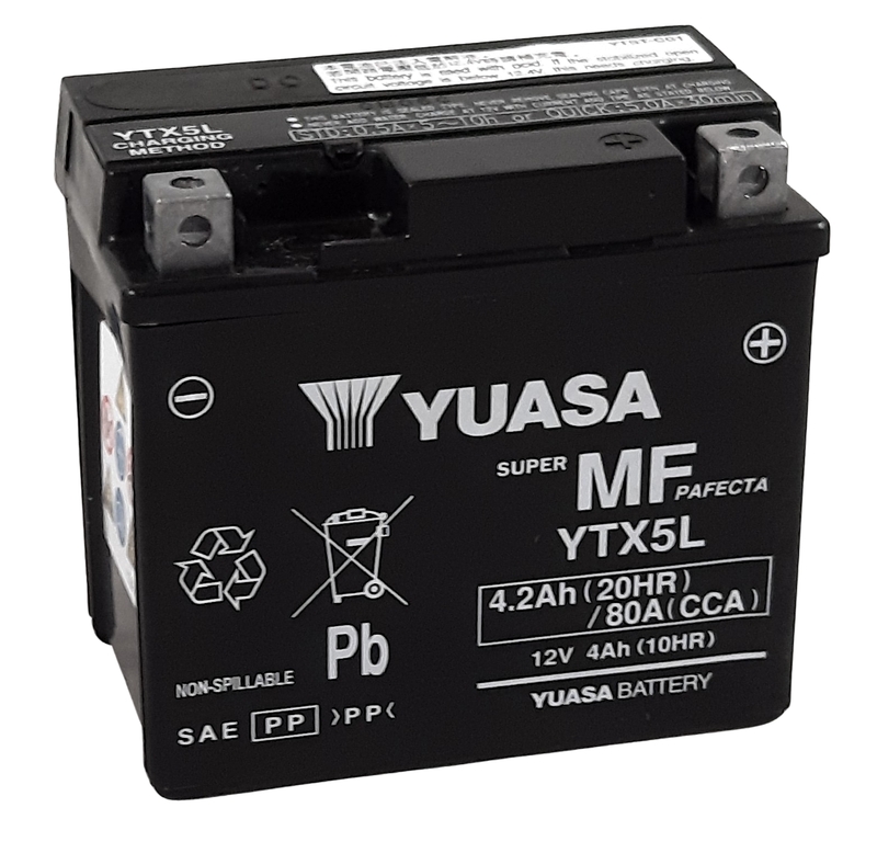 YUASA Batterie YUASA W / C Wartungsfreie Fabrik aktiviert – YTX5L FA, Größe 140 cm, Größe 140 cm