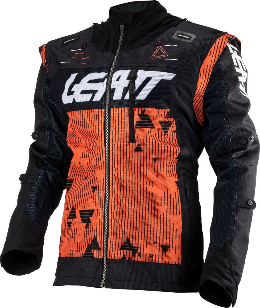 Leatt 4.5 X-Flow Motocross Jacket, black-orange, Size S, black-orange, Size S